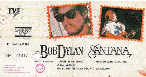 bob dylan barcelona 1984 tickett