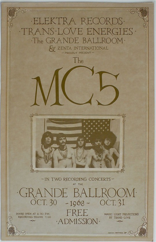 MC5 Concert Poster
