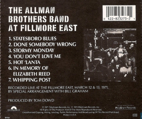 allman brothers fillmore east back