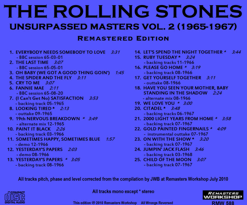 The Rolling Stones - Unsurpassed Masters Vol.2 back