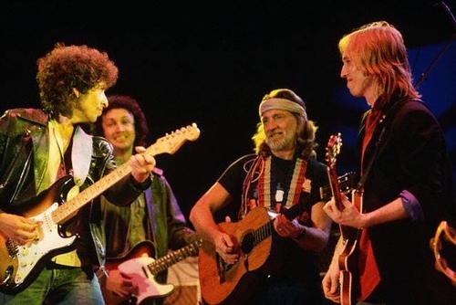 Bob Dylan Tom Petty Willie Nelson Farm Aid 1985