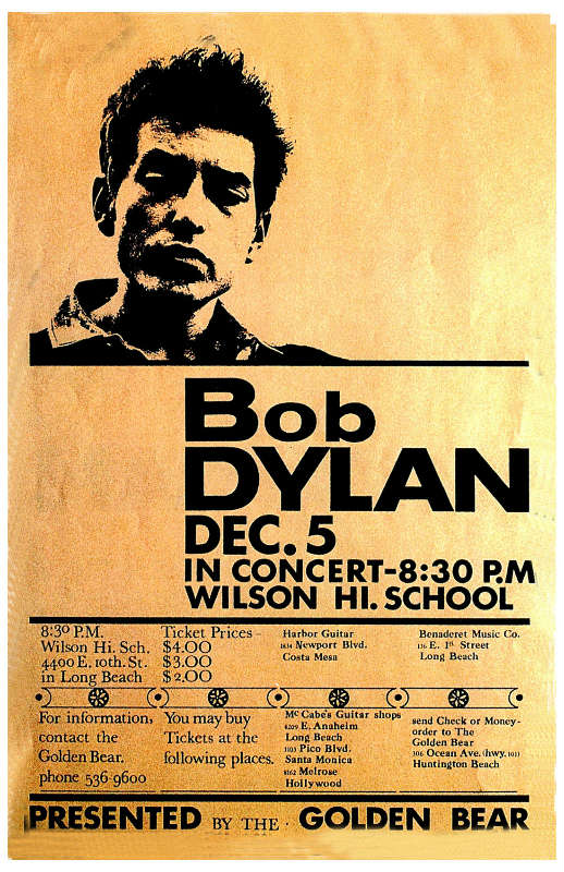 bob dylan concert poster