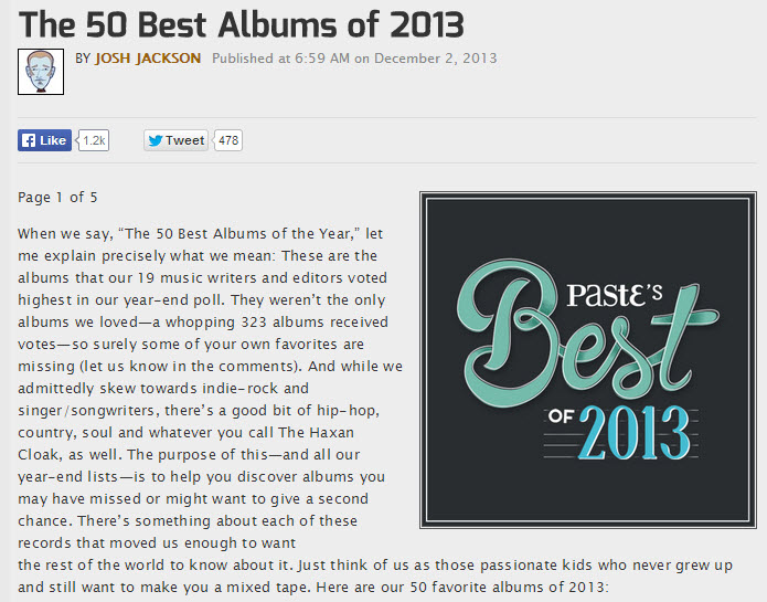 paste top 50 albums