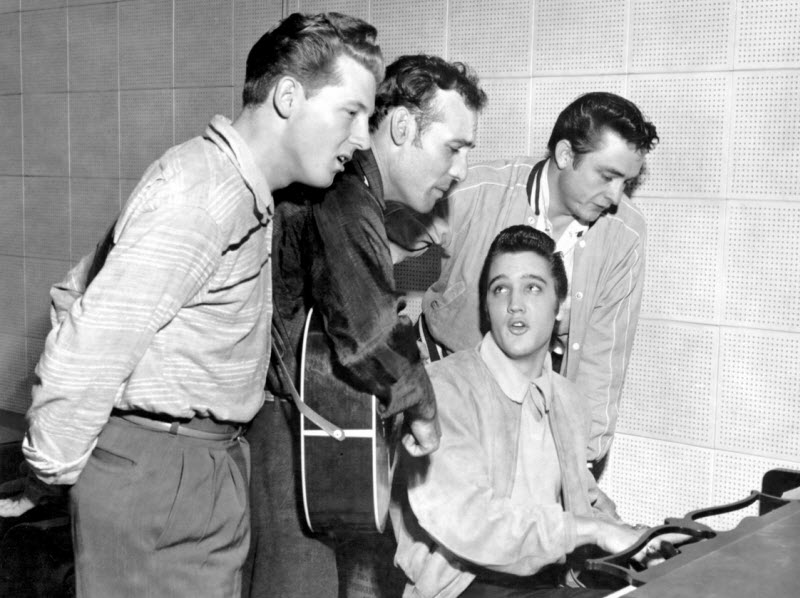 Jerry Lee Lewis, Carl Perkins, Johnny Cash & Elvis Presley