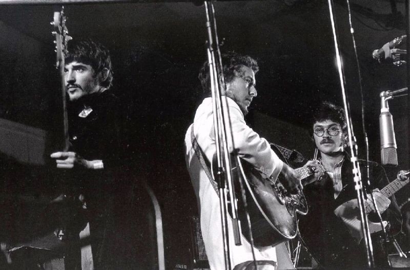 Rick Danko, Bob Dylan & Robbie Robertson @ Isle Of Wight 1969
