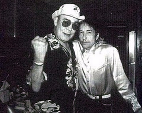 Hunter S. Thompson and Bob Dylan in Aspen, Colorado September 2002.